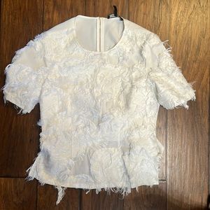 Bcbg white top blouse.   Size L